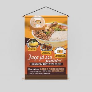 Banner 440g Lona 440g Tamanhos Variados 4x0 Impressão Ecosolvente Bastão, Cordão e Ponteira 