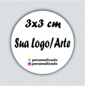 Etiqueta 3x3 Vinil 0.10 3x3cm 4x0 Impressão Solvente Corte Eletrônico 