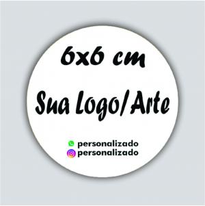 Etiqueta 6x6 Vinil 0.10 6x6cm 4x0 Impressão Solvente Corte Eletrônico 